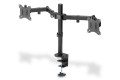 Uchwyt biurkowy podwójny (zacisk) DIGITUS 2xLCD max. 32"max. 2x 8kg uchyl.-obrot quick-release - 1769713
