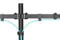 Uchwyt biurkowy podwójny (zacisk) DIGITUS 2xLCD max. 32"max. 2x 8kg uchyl.-obrot quick-release - 2234785