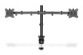 Uchwyt biurkowy podwójny (zacisk) DIGITUS 2xLCD max. 32"max. 2x 8kg uchyl.-obrot quick-release - 1758363