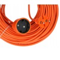 AWTOOLS PRZEDŁUŻACZ OGRODOWY JEDNOGNIAZDOWY 20m BEZ UZIEMIENIA / 2x1,0mm / 10A/ 230V / 2500W - 2140035