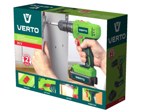 Wiertarko-wkrętarka akumulatorowa 20V, Li-Ion/1.5Ah - 2151844