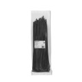 Opaski zaciskowe Qoltec wielorazowe/trytytki | 7.2*350mm | Nylon UV | Czarne - 1147100