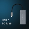 Kabel adapter Qoltec USB-C na RJ45 Ethernet | 1000Mb/s | Aluminiowa obudowa - 2040052