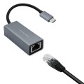 Kabel adapter Qoltec USB-C na RJ45 Ethernet | 1000Mb/s | Aluminiowa obudowa - 2040054