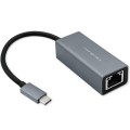 Kabel adapter Qoltec USB-C na RJ45 Ethernet | 1000Mb/s | Aluminiowa obudowa - 2040056