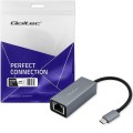 Kabel adapter Qoltec USB-C na RJ45 Ethernet | 1000Mb/s | Aluminiowa obudowa - 2040057