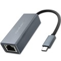 Kabel adapter Qoltec USB-C na RJ45 Ethernet | 1000Mb/s | Aluminiowa obudowa - 2040058