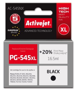 Activejet AC-545NX Tusz (zamiennik Canon PG-545XL; Supreme; 16,5ml; czarny)