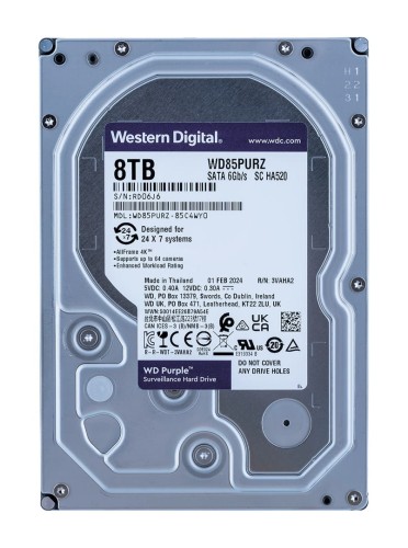 Dysk twardy HDD WD Purple 8TB 3,5" SATA WD85PURZ - 1860326