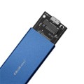 Obudowa/kieszeń Qoltec na dysk M.2 SSD | SATA | NGFF | USB 3.0 | Super speed 5Gb/s | 2TB | Niebieski - 2294430
