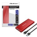 Obudowa/kieszeń Qoltec na dysk M.2 SSD | SATA | NGFF | USB 3.0 | Super speed 5Gb/s | 2TB | Czerwony - 2294443