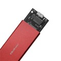 Obudowa/kieszeń Qoltec na dysk M.2 SSD | SATA | NGFF | USB 3.0 | Super speed 5Gb/s | 2TB | Czerwony - 2294445