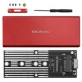 Obudowa/kieszeń Qoltec na dysk M.2 SSD | SATA | NGFF | USB 3.0 | Super speed 5Gb/s | 2TB | Czerwony - 2294446