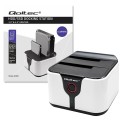 Stacja dokująca Qoltec do dysków HDD SSD 2.5" 3.5" | SATA III | USB 3.0 | Super speed 5Gb/s | z funkcją klonowania offline - 2294498