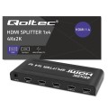 Rozdzielacz aktywny Qoltec Splitter 4 x HDMI 4K x 2K | 3.4Gb/s - 2294943