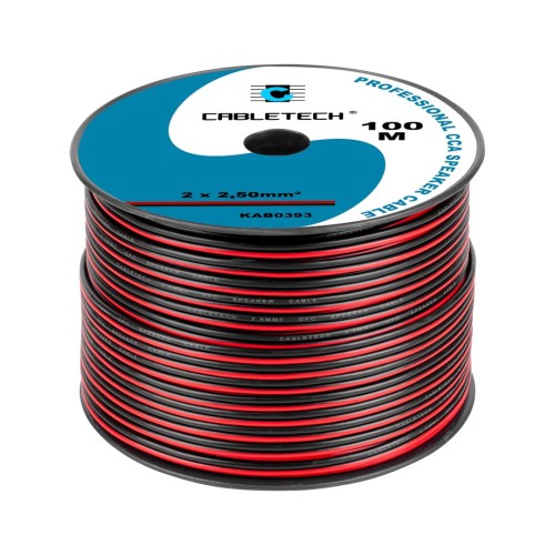 Kabel głośnikowy CCA 2.5mm czarno-czerwony - 2004029