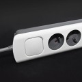 Listwa antyprzepięciowa Qoltec | 6 gniazd | 2 x USB | 1.8m | Biało - szara - 2295544
