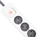 Listwa antyprzepięciowa Qoltec | 6 gniazd | 2 x USB | 1.8m | Biało - szara - 2295542