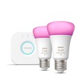 Zestaw startowy Philips Hue HueWCA 2 szt., mostek | E27 | 11 W | Światło białe i kolorowe, 2000K-6500K +16 milionów kolorów | Bluetooth i Zigbee - 2296408