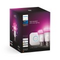 Zestaw startowy Philips Hue HueWCA 2 szt., mostek | E27 | 11 W | Światło białe i kolorowe, 2000K-6500K +16 milionów kolorów | Bluetooth i Zigbee - 2296410