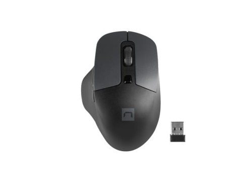 Mysz bezprzewodowa Natec Blackbird 2 optyczna NANO 2.4GHz czarna z cichym klikiem - 2296580