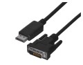 Kabel adapter Lanberg DisplayPort v1.2 - DVI-D (24+1) M/M 1m czarny Dual Link - 2300400