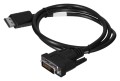 Kabel adapter Lanberg DisplayPort v1.2 - DVI-D (24+1) M/M 1m czarny Dual Link - 2300401