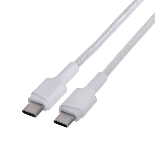 Green Cell PowerStream - Kabel Przewód USB-C - USB-C 200 cm Power Delivery 60W, QC 3.0 (biały) - 2210680