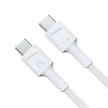 Green Cell PowerStream - Kabel Przewód USB-C - USB-C 30 cm Power Delivery 60W, QC 3.0 (biały) - 2210699