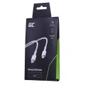 Green Cell PowerStream - Kabel Przewód USB-C - USB-C 30 cm Power Delivery 60W, QC 3.0 (biały) - 2300416