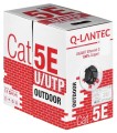 Kabel UTP A-LAN drut, zewnętrzny suchy, 100% miedź KIU5OUTS305Q (UTP; 305m; kat. 5e; kolor czarny) - 2300431