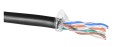 Kabel UTP A-LAN drut, zewnętrzny suchy, 100% miedź KIU5OUTS305Q (UTP; 305m; kat. 5e; kolor czarny) - 2300430