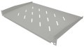 Półka 1U 350mm Rack 19, 2 pkt mocowania, perforowana, szara - 2301372
