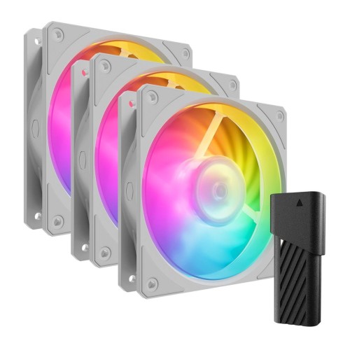 COOLER MASTER WENTYLATOR Mobius 120P ARGB White 3-Pack Fan Kit - 2302037