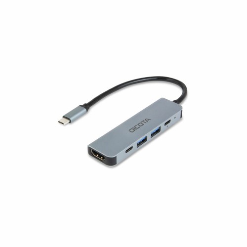 Hub Dicota USB-C 5-in-1 Video Hub 4K PD 100W 1x4k HDMI/2xUSB-A/2xUSB-C - 2300935