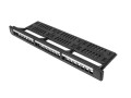 Patch panel pusty Lanberg PPKS-1124-B 24 port 1U 19" z organizerem do modułów keystone czarny - 1076881