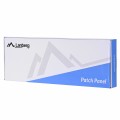Patch panel pusty Lanberg PPKS-1124-B 24 port 1U 19" z organizerem do modułów keystone czarny - 2304807