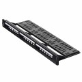 Patch panel pusty Lanberg PPKS-1124-B 24 port 1U 19" z organizerem do modułów keystone czarny - 2304802