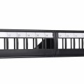 Patch panel pusty Lanberg PPKS-1124-B 24 port 1U 19" z organizerem do modułów keystone czarny - 2304804
