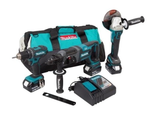 MAKITA.ZES.COMBO 18V DLX3078TX1 DDF482+DGA504+DHR241 3x5,0 TORBA - 2250817