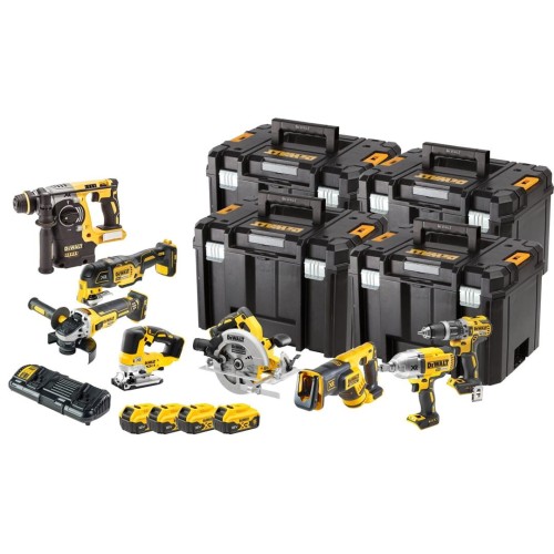 DEWALT.ZESTAW COMBO 18V DCK865P4T (DCD796, DCF899H, DCS367, DCH273, DCS334, DCG405, DCS355, DCS570) 4x5,0Ah 4xTSTAK - 2149669