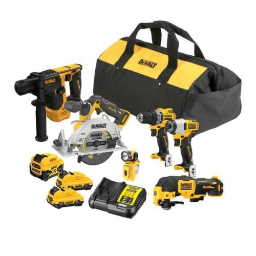 DEWALT.ZESTAW COMBO 12V DCK611P1D2 (DCH072+DCS512+DCD701+DCF801+DCS353+DCL510) 1x5,0 2x2,0Ah TORBA - 2149667