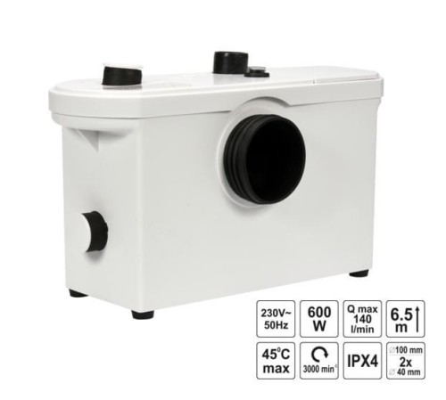 FALA POMPA WC 600W  Z ROZDRABNIACZEM - 2093048