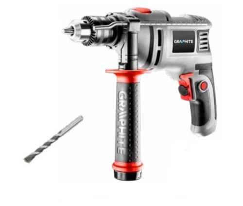 Wiertarka udarowa 650W, uchwyt kluczykowy 13 mm, walizka Graphite - 1737448