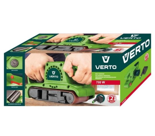 Szlifierka taśmowa 730W, pas bezkońcowy 75 x 457 mm Verto - 1737414