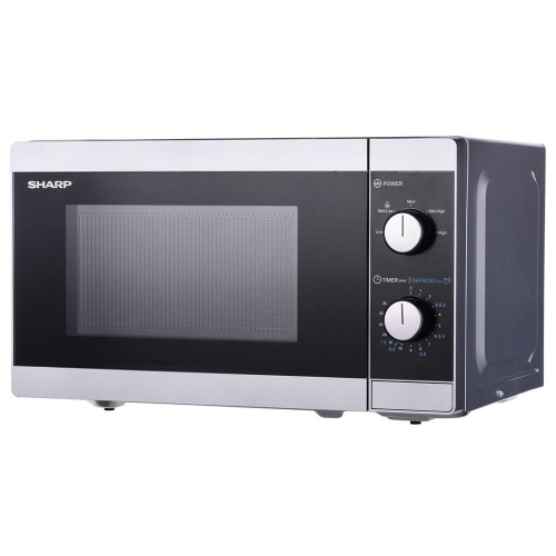 Kuchenka mikrofalowa SHARP YC-MS01E-S (800W; 20l; kolor srebrny) - 1857335
