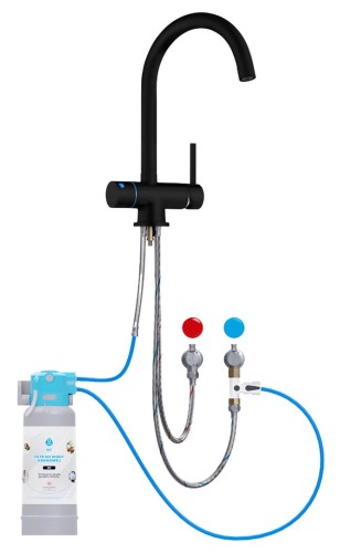 System filtrujący wodę kranową Dafi Flow Comfort D-1 z baterią trójdrożną VITO (czarna) - 2103310