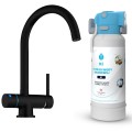 System filtrujący wodę kranową Dafi Flow Comfort D-1 z baterią trójdrożną VITO (czarna) - 2103311