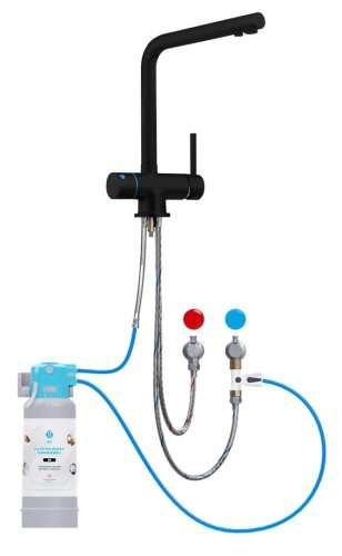 System filtrujący wodę kranową Dafi Flow Comfort D-1 z baterią trójdrożną HERO (czarna) - 2103317