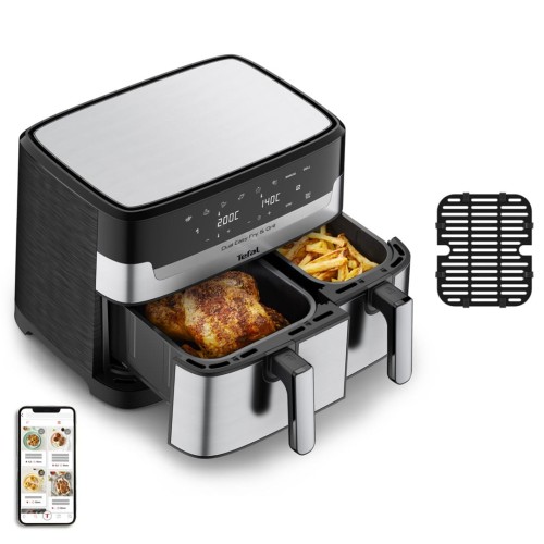 Frytkownica beztłuszczowa TEFAL DualEasy EY905D10 - 2047856